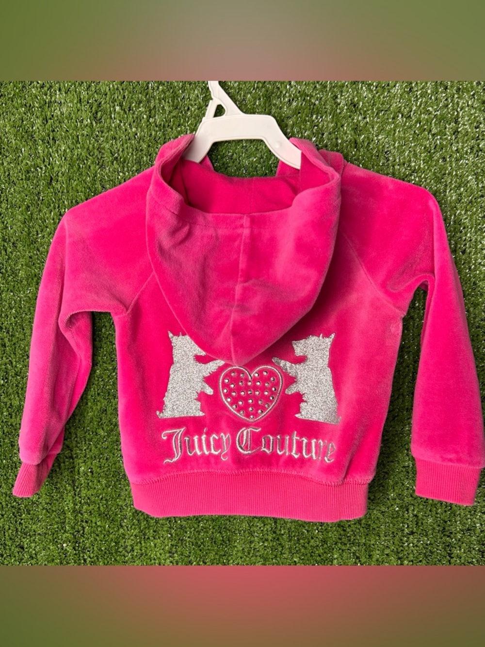 Juicy Couture Velour Zip Up Sweater Size 24 Months A5